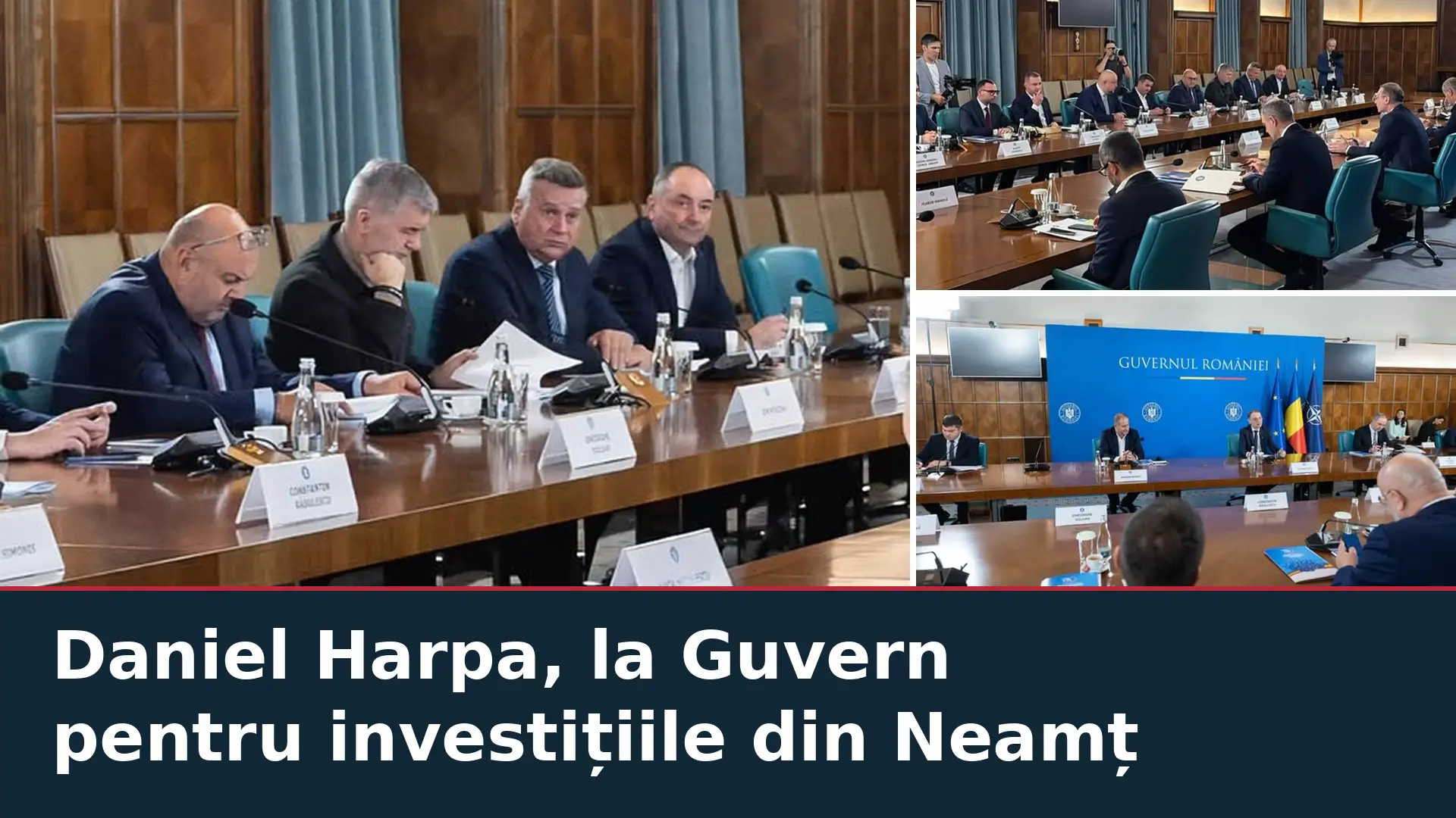 Daniel Harpa la Palatul Victoria, la discuțiile despre finanțarea investițiilor din Neamț