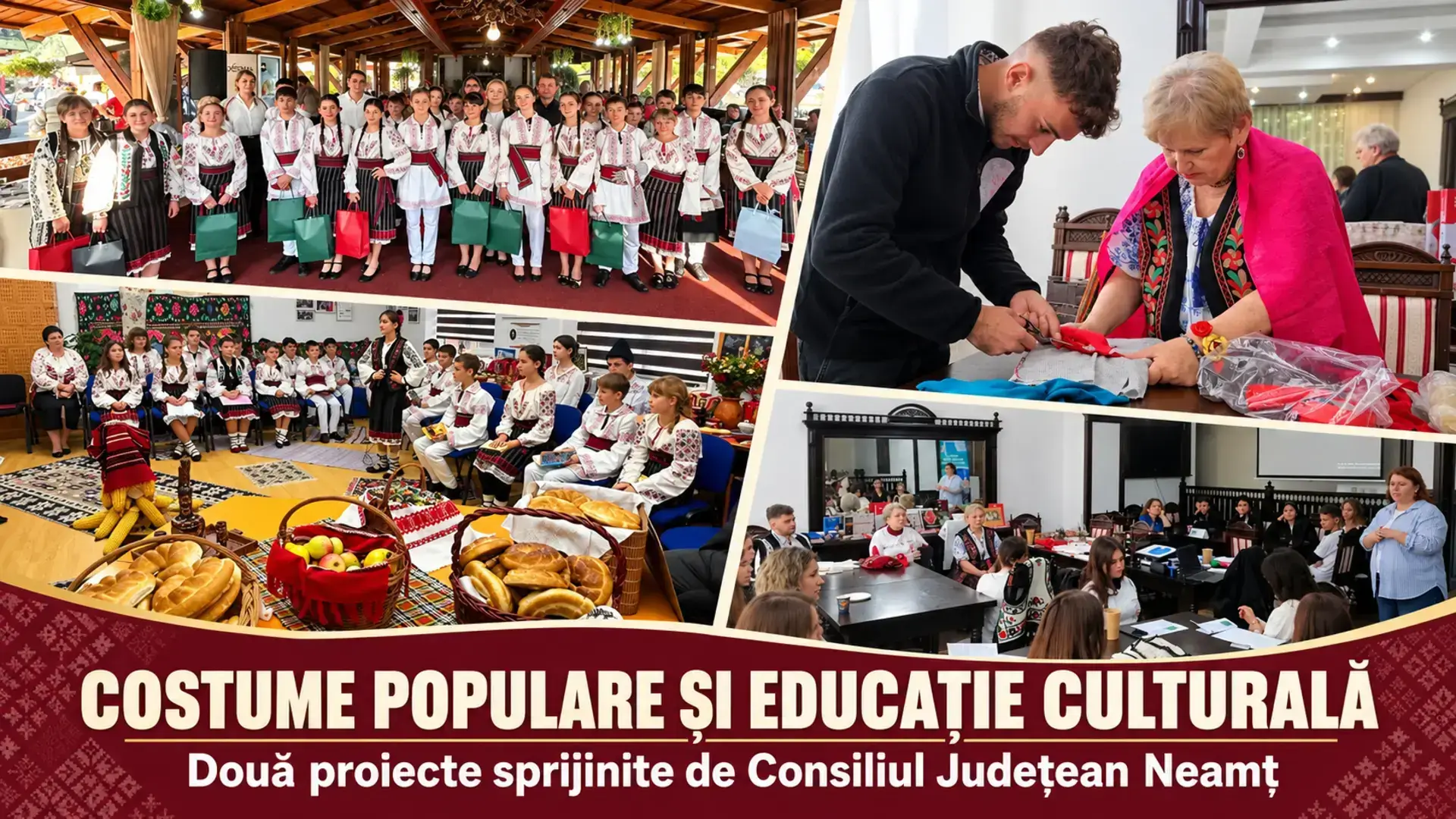 Colaj cu copiii Ansamblului Românașii din Timișești și activități de educație culturală pentru elevi